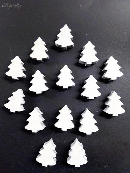 weiße dicke Holz Weihnachtsbäume